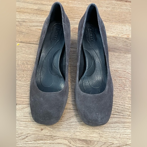 Women's Size‎ 8M Born Gray Brown Suede Leather Platform High Heels Shoes Pumps - Picture 1 of 8